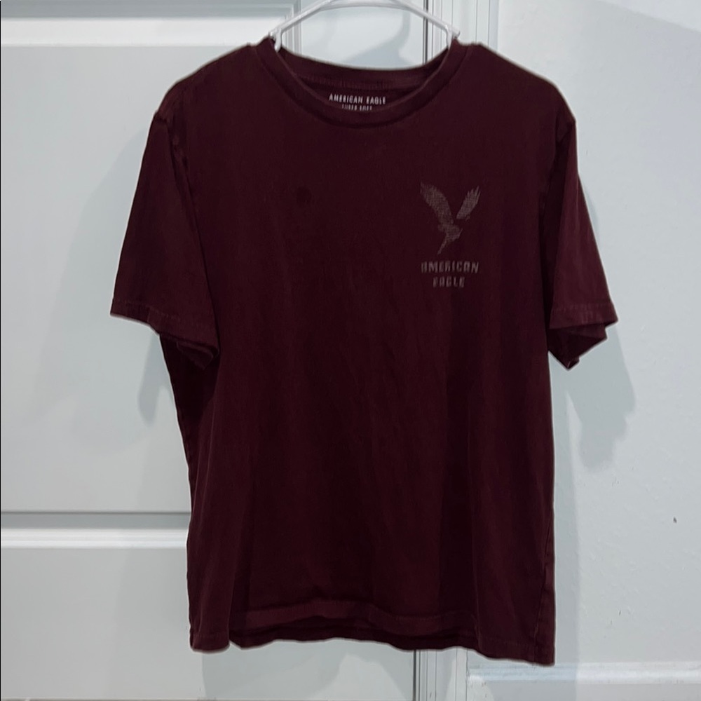 American Eagle Deep Burgundy Tee